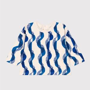Petit Bateau Blue and White Baby Shirt